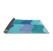 Thickness of Patterned Blue Rug, pat966lblu