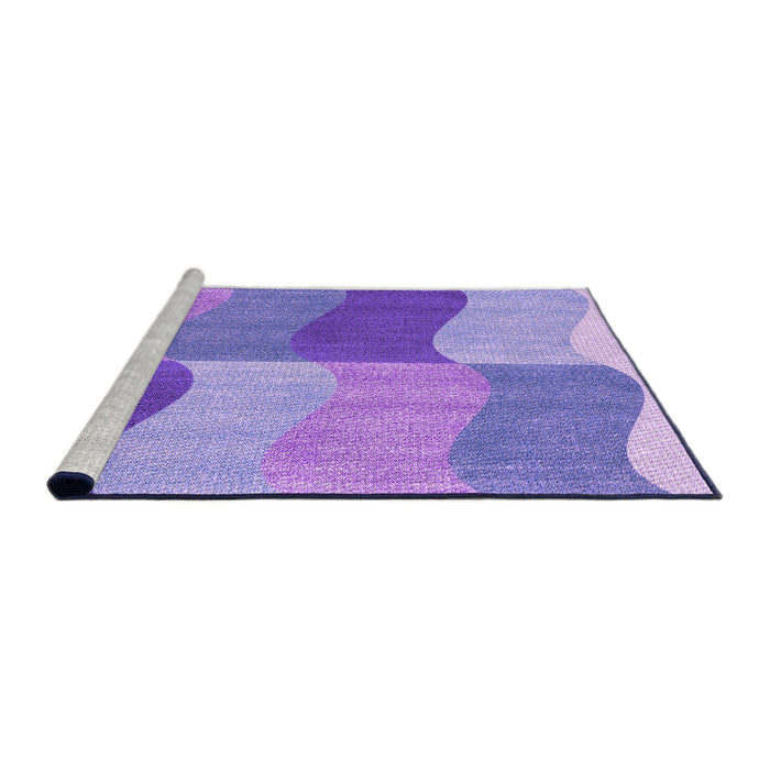 Sideview of Machine Washable Transitional Purple Rug, wshpat966pur