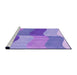 Sideview of Machine Washable Transitional Purple Rug, wshpat966pur