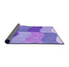 Thickness of Patterned Purple Rug, pat966pur