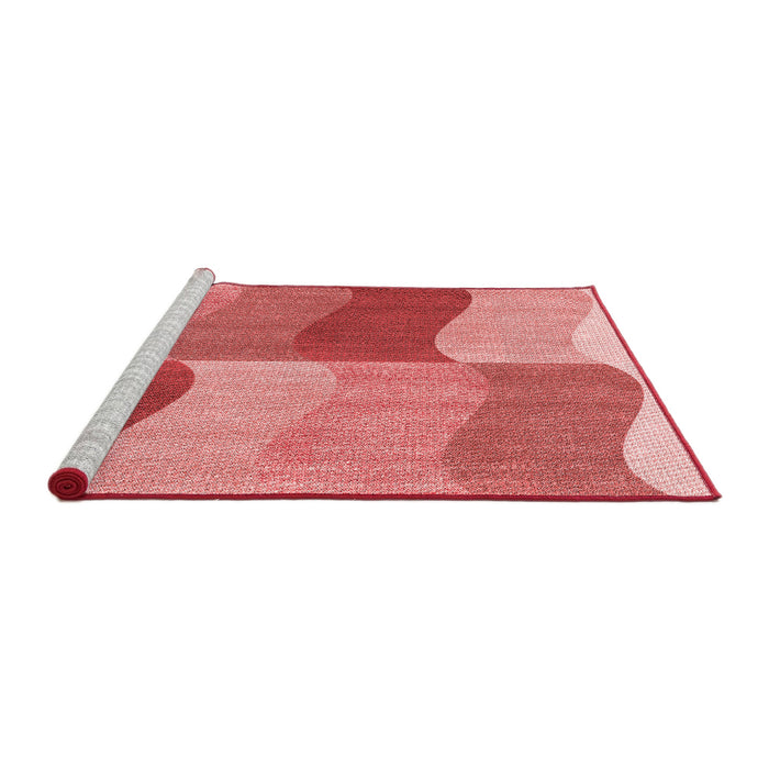 Sideview of Machine Washable Transitional Light Coral Pink Rug, wshpat966rd