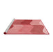 Sideview of Machine Washable Transitional Light Coral Pink Rug, wshpat966rd