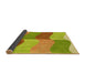 Thickness of Patterned Neon Yellow Green Rug, pat966yw