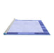 Sideview of Machine Washable Transitional Blue Rug, wshpat967blu