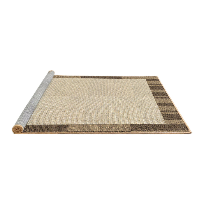 Sideview of Machine Washable Transitional Vanilla Gold Rug, wshpat967brn