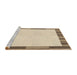 Sideview of Machine Washable Transitional Vanilla Gold Rug, wshpat967brn