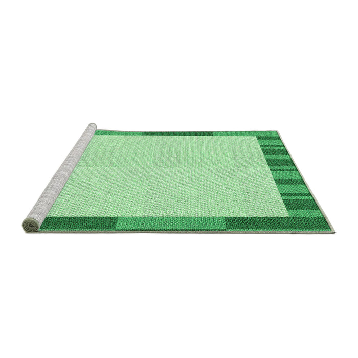 Sideview of Machine Washable Transitional Light Green Rug, wshpat967grn