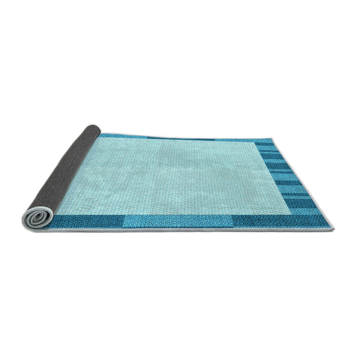 Thickness of Patterned Blue Rug, pat967lblu