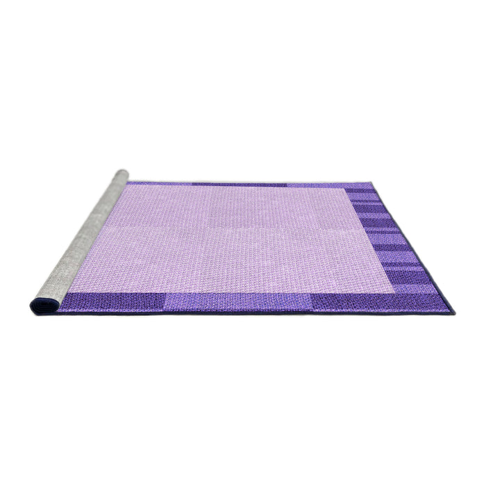 Sideview of Machine Washable Transitional Periwinkle Pink Rug, wshpat967pur