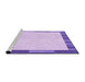 Sideview of Machine Washable Transitional Periwinkle Pink Rug, wshpat967pur