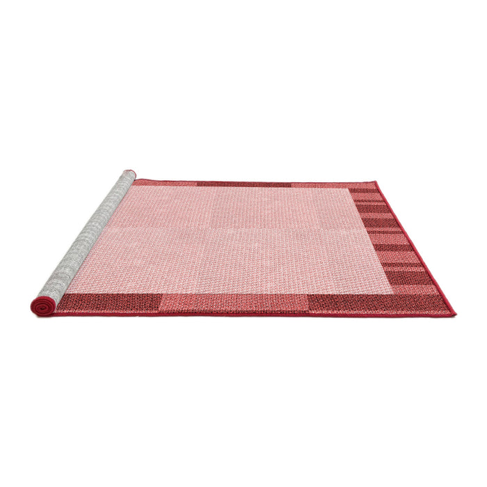 Sideview of Machine Washable Transitional Red Rug, wshpat967rd