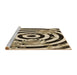Sideview of Machine Washable Transitional Bakers Brown Rug, wshpat968brn