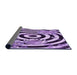 Thickness of Patterned Purple Rug, pat968pur