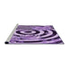 Sideview of Machine Washable Transitional Purple Rug, wshpat968pur