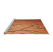 Sideview of Machine Washable Transitional Orange Rug, wshpat969org