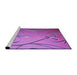 Sideview of Machine Washable Transitional Purple Rug, wshpat969pur