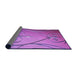 Thickness of Patterned Purple Rug, pat969pur