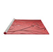 Sideview of Machine Washable Transitional Red Rug, wshpat969rd