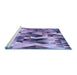 Sideview of Machine Washable Transitional Deep Periwinkle Purple Rug, wshpat97blu