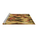 Sideview of Machine Washable Transitional Saddle Brown Rug, wshpat97brn