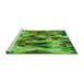 Sideview of Machine Washable Transitional Green Rug, wshpat97grn