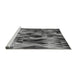 Sideview of Machine Washable Transitional Gray Rug, wshpat97gry