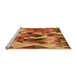 Sideview of Machine Washable Transitional Orange Rug, wshpat97org