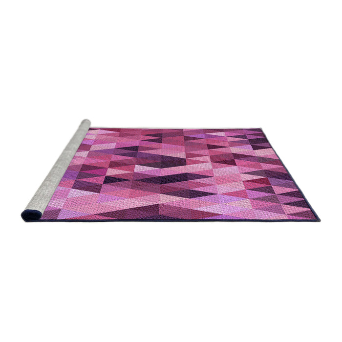 Sideview of Machine Washable Transitional Medium Violet Red Pink Rug, wshpat97pur