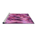 Sideview of Machine Washable Transitional Medium Violet Red Pink Rug, wshpat97pur