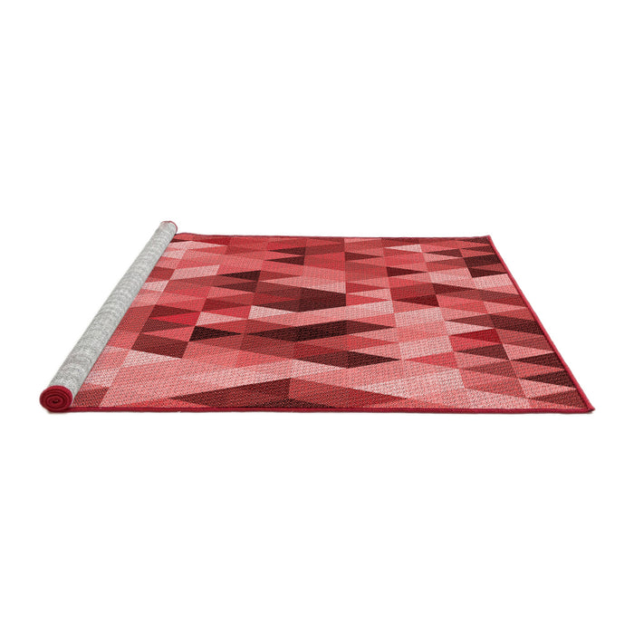 Sideview of Machine Washable Transitional Red Rug, wshpat97rd