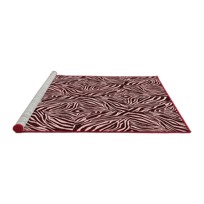 Sideview of Machine Washable Transitional Night Red Rug, wshpat970rd