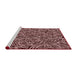 Sideview of Machine Washable Transitional Night Red Rug, wshpat970rd