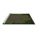 Sideview of Machine Washable Transitional Midnight Gray Rug, wshpat971grn