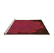 Sideview of Machine Washable Transitional Red Rug, wshpat971org