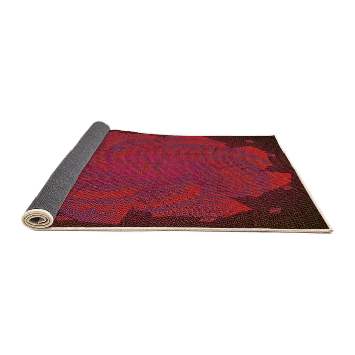 Thickness of Patterned Red Rug, pat971org