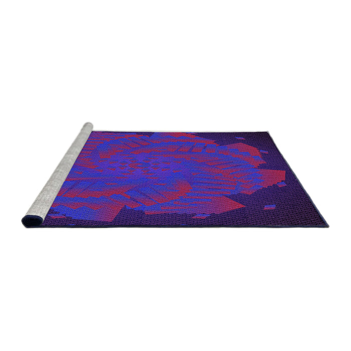 Sideview of Machine Washable Transitional Amethyst Purple Rug, wshpat971pur