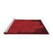 Sideview of Machine Washable Transitional Crimson Red Rug, wshpat971rd