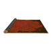 Thickness of Patterned Mahogany Brown Rug, pat971yw