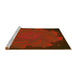 Sideview of Machine Washable Transitional Mahogany Brown Rug, wshpat971yw