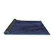 Thickness of Patterned Royal Blue Rug, pat972blu