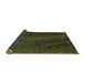 Thickness of Patterned Olive Green Rug, pat972brn