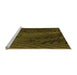 Sideview of Machine Washable Transitional Dark Yellow Green Rug, wshpat972org