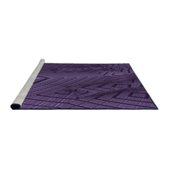 Sideview of Machine Washable Transitional Dark Purple Rug, wshpat972pur