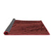 Thickness of Patterned Maroon Red Rug, pat972rd