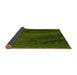 Thickness of Patterned Dark Forest Green Rug, pat972yw