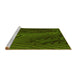 Sideview of Machine Washable Transitional Dark Forest Green Rug, wshpat972yw