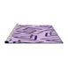 Sideview of Machine Washable Transitional Periwinkle Pink Rug, wshpat973pur