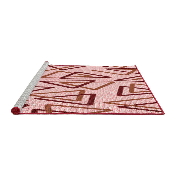 Sideview of Machine Washable Transitional Red Rug, wshpat973rd