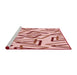 Sideview of Machine Washable Transitional Red Rug, wshpat973rd