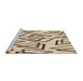 Sideview of Machine Washable Transitional Vanilla Gold Rug, wshpat974brn